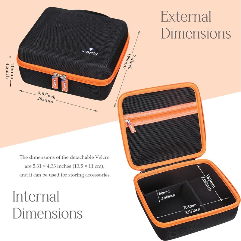 worfty Hard Travel Case for KMM Handheld Car Vacuum Cleaner, Portable Auto Vacuum Cleaner Accessories Storage Bag Carrying EVA Case for KMM LT-117 9000Pa Air Duster - Image 3